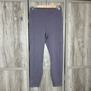 Ibex Enduro Leggings Women Size XL Hip Pockets Lavender Dusk Merino Wool